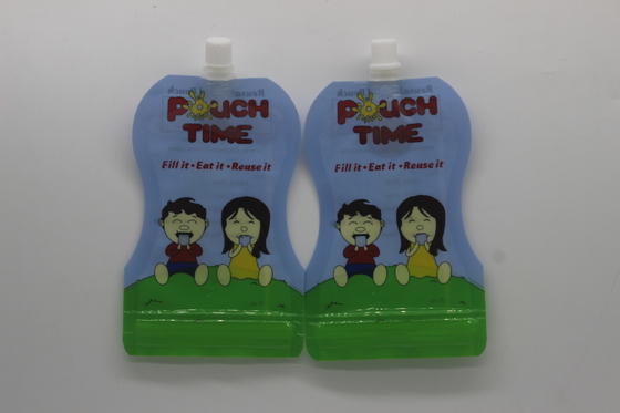 Buy 100ml Special Shape Stand Up Spout Pouch Plastic Packaging Bag For Juice Soft Drink online manufacture