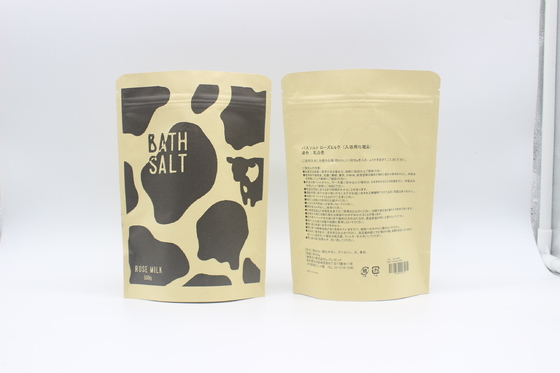Buy Coffee / Tea 250g Kraft Paper Zipper Pouch 10 Colors Rotogravure Printing Resealable online manufacture