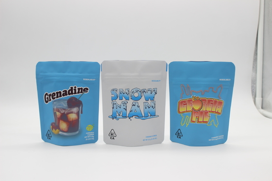 Buy Edibles ziplockk Mylar Bags Smell Proof Eco Friendly Food Packaging Mylar Stand Up Pouches online manufacture