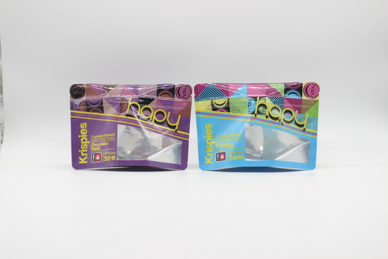 Buy Heat Seal Mylar Stand Up Pouches 3.5G Smell Proof Mylar Bags For Weed Flower Seed online manufacture