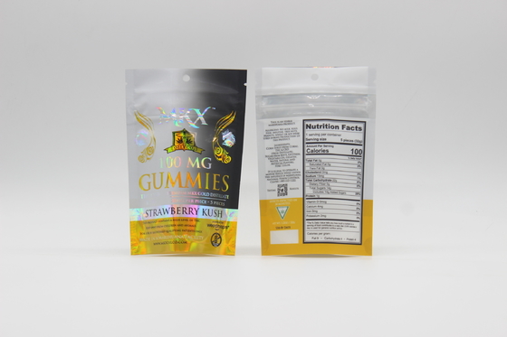 Buy 1g 3.5g 7g Mylar weed Bags Smell Proof Customized Thickness online manufacture