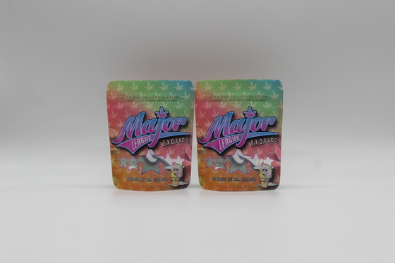 Buy Zipper Aluminum Foil Mylar Bag 3.5g Matte Soft Touch Stand Up For Weed Flower online manufacture