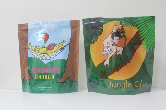 Buy Glossy Finish Mylar weed Bags Small Stand Up Zipper Aluminum Foil Mylar Bags online manufacture