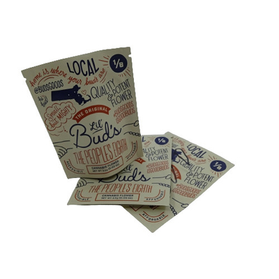 Buy Food Grade Biodegradable Mylar weed Bags Self Standing Moisture Proof With Zipper online manufacture