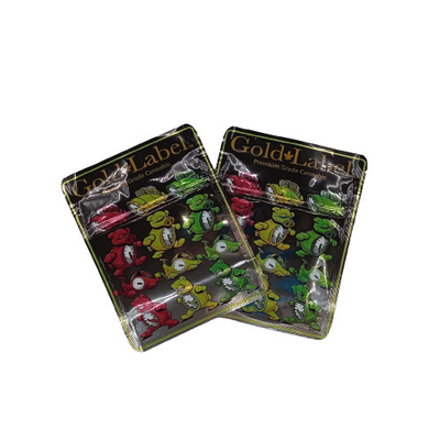 Buy Three Side Sealing Zippered Mylar weed Bags Self Contained Gravure Printing online manufacture