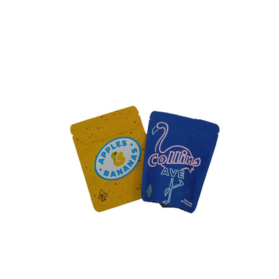 Buy Smell Proof Heat Seal Zipper Bags 3.5g Soft Touch Weed Flower Mylar Stand Up Pouches online manufacture