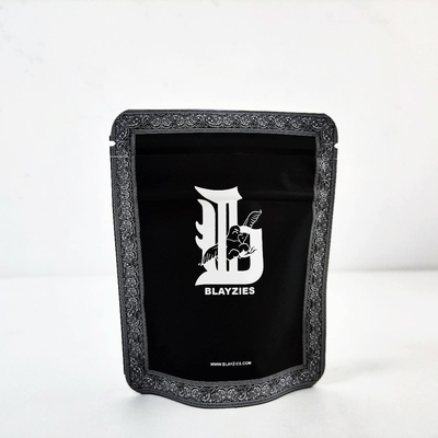 Buy Custom Logo Mylar weed Bags Smell Proof Foil Plastic 3.5 Child Resistant Packaging online manufacture