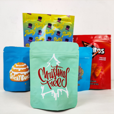 Buy Food Grade Aluminum Foil ziplockk Bag 3.5g Mylar weed Bag Matte Black Stand Up online manufacture