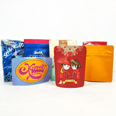 Buy ziplockk Stand Up Mylar Food Bags Gravure Printing For Tea Candy Sugar Cookies online manufacture