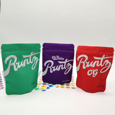 Buy Reusable Multicolor Zipper Mylar Stand Up Pouches Moisture Proof For CBD weed online manufacture