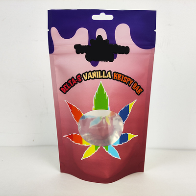 Buy Customization Printed 3.5g Smell Proof Mylar Bag Shaped Circle Mylar Bag With ziplockk online manufacture