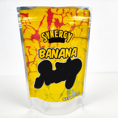 Buy Gloss Customized 3.5g Mylar weed Bags Child Safety Slider Zipper Stand Up Bag online manufacture