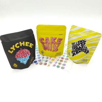 Buy Custom Printed Resealable 3.5g Mylar Edible Bag Zip Lock Small Sachet Plastic Bag online manufacture