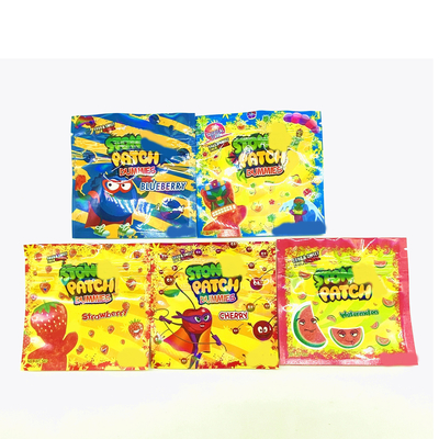 Buy Glossy Finish Plastic Three Side Seal Bag For Chewing Gummie Candy online manufacture