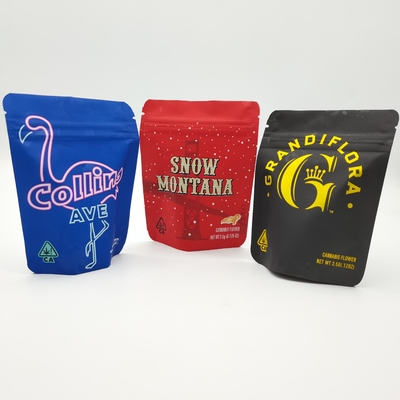 Buy Print Smell Proof Mylar Bag 3.5g 7.0g 14g 28g 1lb Ounce Custom Food Packaging online manufacture