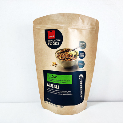 Buy Food Kraft Paper Packaging Bag Gravure Printing Aluminum Flat Bottom Small Stand Up Pouch online manufacture