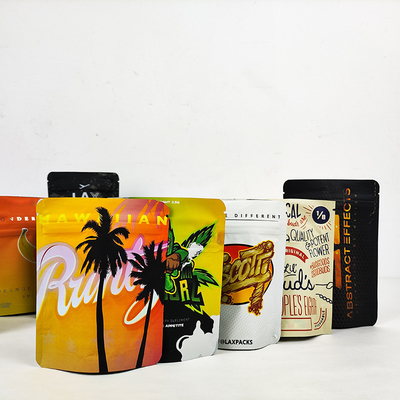 Buy Child Resistant ziplockk Mylar Bags Digital Printing Stand Up Aluminum Foil Mylar Bags online manufacture