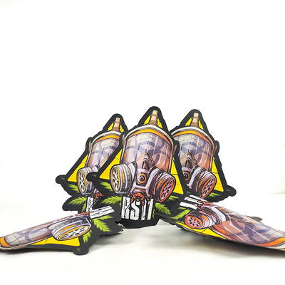 Buy Plastic Die Cut Custom Shaped Mylar Bags 3.5g Pack Irregular Smell Proof online manufacture