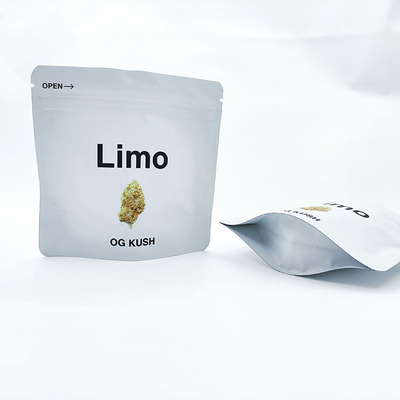 Buy Custom Plastic ziplockk Mylar weed Bags 3.5g Digital Print Soft Touch online manufacture