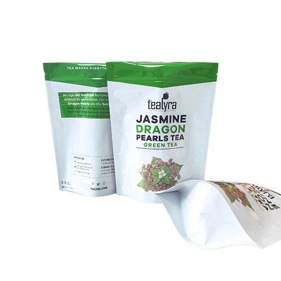 Buy Custom Tea Packaging Bag Stand Up Mylar Plastic Bags With Zipper Top online manufacture