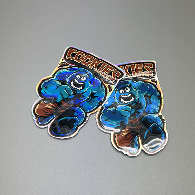 Buy Smell Proof Die Cut Mylar Bags Holographic 3.5g Zipper Irregular Shape Bags online manufacture
