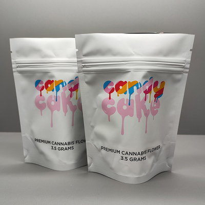 Buy 3.5g weed Flower Packaging Soft Touch Mylar Bag Mylar ziplockk Stand Up Bags online manufacture