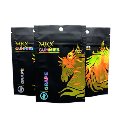 Buy 3.5g Weed Packaging Bags Holographic Mylar Bags With Child Resistant Zipper online manufacture