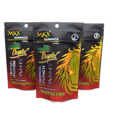 Buy Custom Holographic Mylar Bags 3.5g Weed Packaging Bags All Colors Support Printing online manufacture