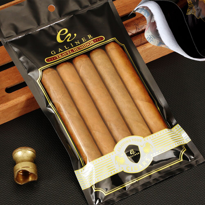 Buy Cigar Plastic Three Side Seal Bag Gravure Print / Digital Print Zipper Packaging Bag online manufacture