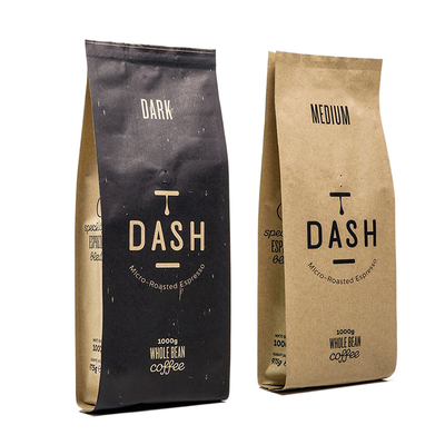 Buy Food Grade Coffee Packaging Pouch Kraft Paper Pouch With Valve online manufacture