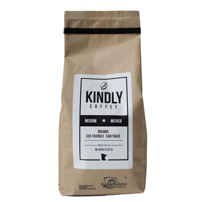 Buy Biodegradable Kraft Tin Tie Coffee Bags Kraft Paper Coffee Bag With Valve online manufacture