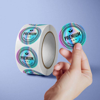 Buy QR Code Metal Holographic Sticker Printing Customized Thickness online manufacture