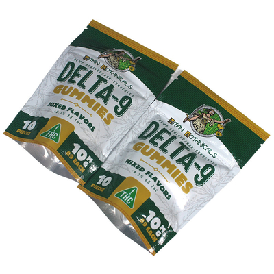 Buy Matte 7g Mylar Weed Bags Zipper Top Custom Thc Food Packaging online manufacture