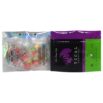 Buy PE Holographic Stand Up Pouch With Transparent Window online manufacture