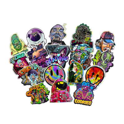 Buy Holographic FDA Custom Die Cut Mylar Bags 120 Mico online manufacture