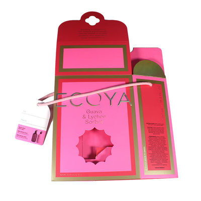 Buy Display Hot Stamping Folding Paper Packaging Box With Window For Cosmetics online manufacture