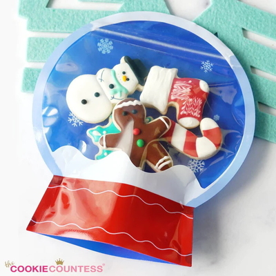 Buy Custom Christmas Mylar Packaging Bag With Special Shape And Ziplock Closure online manufacture