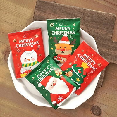 Buy Glossy Heat Seal Packaging Bags Back Side Seal Bag For Christmas Gift online manufacture
