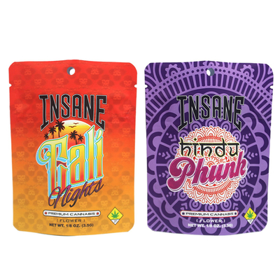 Buy Smell Proof Soft Touch Mylar Bag 3.5g For Cookie Edibles Packaging online manufacture