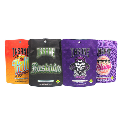 Buy 3.5g Smell Proof Mylar Bag Plastic Soft Touch Edibles Packaging Doypack online manufacture
