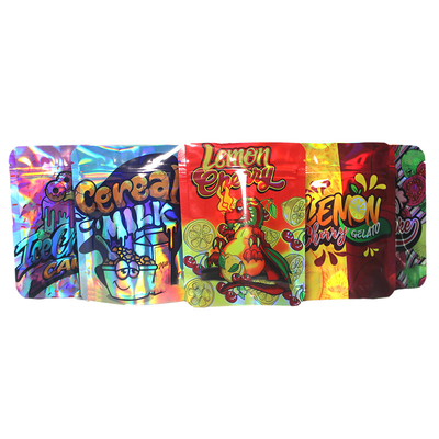 Buy Customized Pattern Stand Up Pouch Holographic Plastic Packaging Bag With Ziplock online manufacture