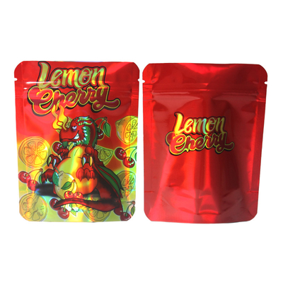 Buy Soft Aluminum Foil Stand Up Pouch Holographic Zip Lock Bags For Weed online manufacture