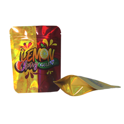 Buy Snack Dried Fruit Holographic Zipper Pouch Mylar Aluminum Foil Packaging Bag online manufacture