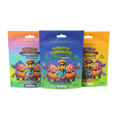 Buy Resealable Smell Proof Stand Up Pouch 3.5g/7g/1oz/1lb Mylar Bags With Zipper online manufacture