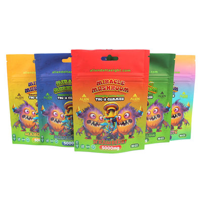 Buy Aluminum Foil Digital Printed Stand Up Pouches Resealable Mylar Zip Lock Bags For Food online manufacture