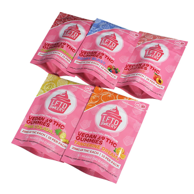 Buy Smell Proof Ziplock Mylar Food Storage Bags Digital Printed 14g For Gummies Candy Sugar online manufacture