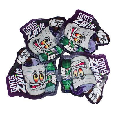 Buy Smell Proof Aluminum Foil Mylar Bags 3.5G Die Cut Plastic Bags Food Grade Special Shape online manufacture