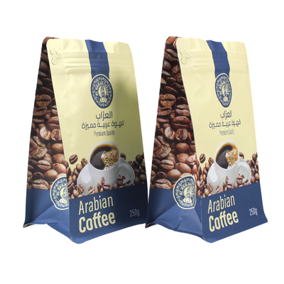 Buy Customized Logo Flat Bottom Pouch Matte Laminated Zip Lock Coffee Bags With Valve online manufacture