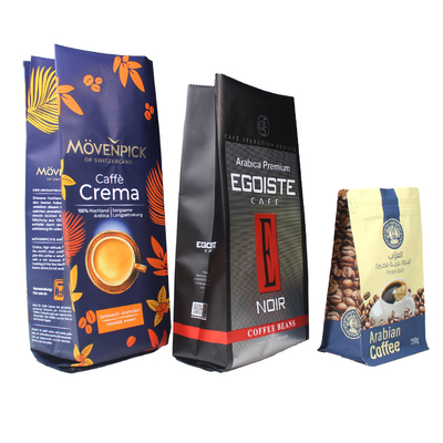 Buy Zipper Coffee Packaging Pouch 250g 500g 1kg Aluminum Foil Coffee Pouch With Degassing online manufacture