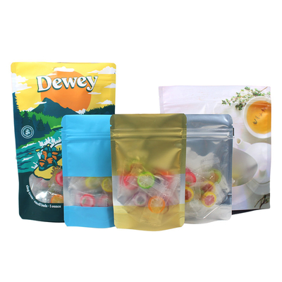 Buy Free Sample Premium Food Stand Up Pouch With Window , Zipper Resealable Bag online manufacture